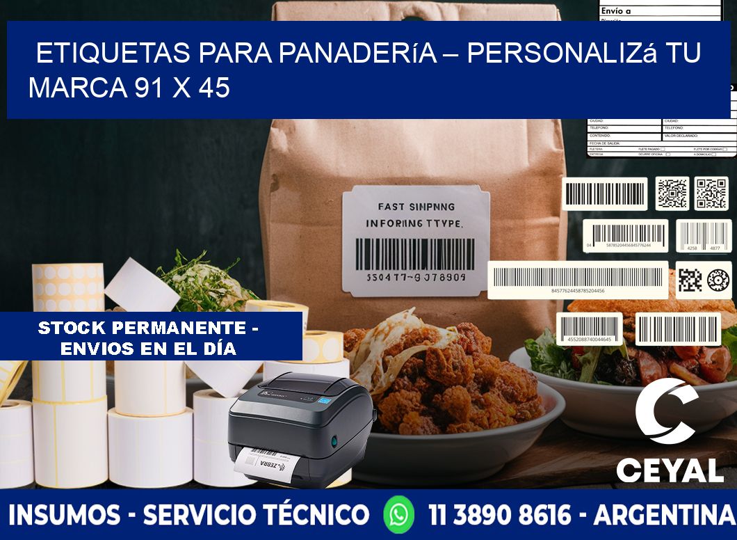 Etiquetas para panadería – Personalizá tu marca 91 x 45