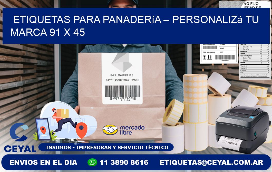 Etiquetas para panadería – Personalizá tu marca 91 x 45