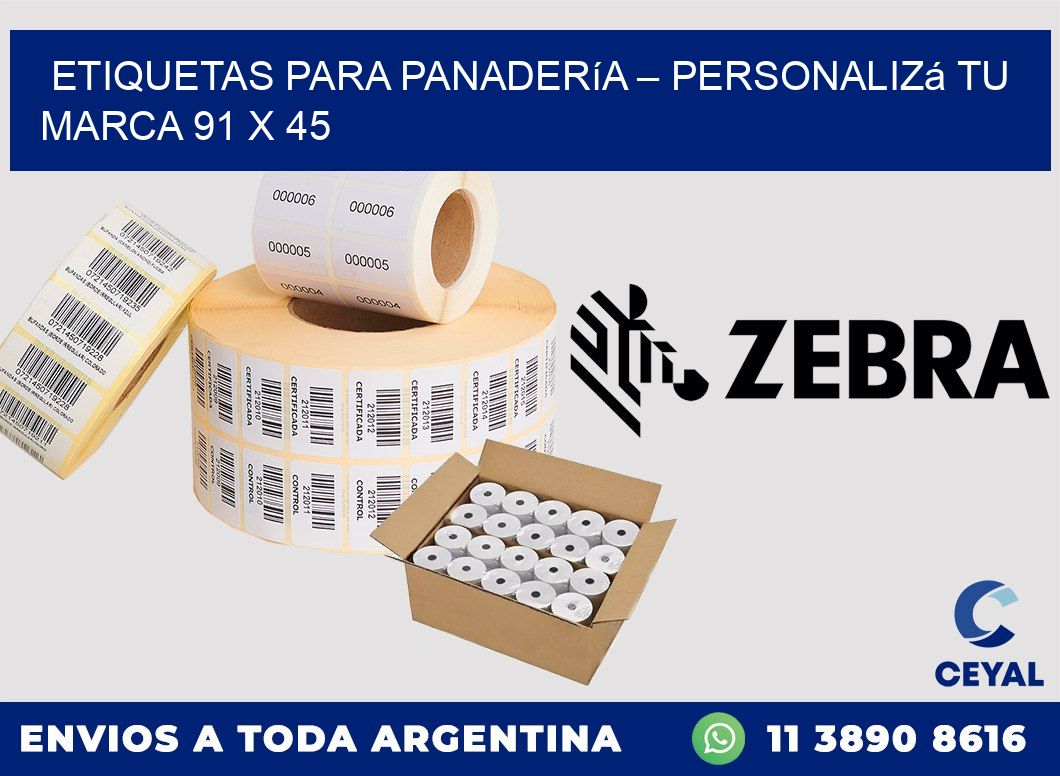 Etiquetas para panadería – Personalizá tu marca 91 x 45
