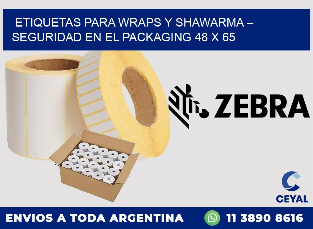 Etiquetas para wraps y shawarma – Seguridad en el packaging 48 x 65