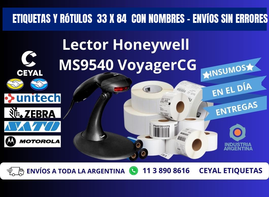 Etiquetas y Rótulos 33 x 84 con Nombres – Envíos sin Errores