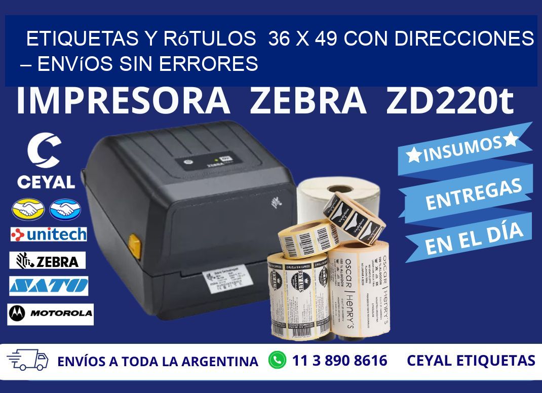 Etiquetas y Rótulos  36 x 49 con Direcciones – Envíos sin Errores