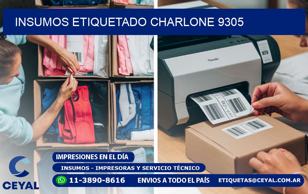INSUMOS ETIQUETADO Charlone 9305