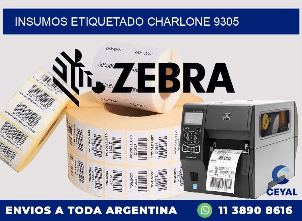 INSUMOS ETIQUETADO Charlone 9305