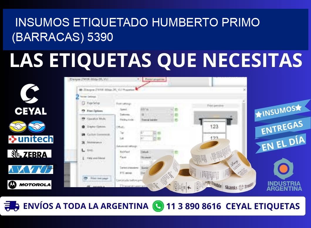 INSUMOS ETIQUETADO Humberto Primo (Barracas) 5390