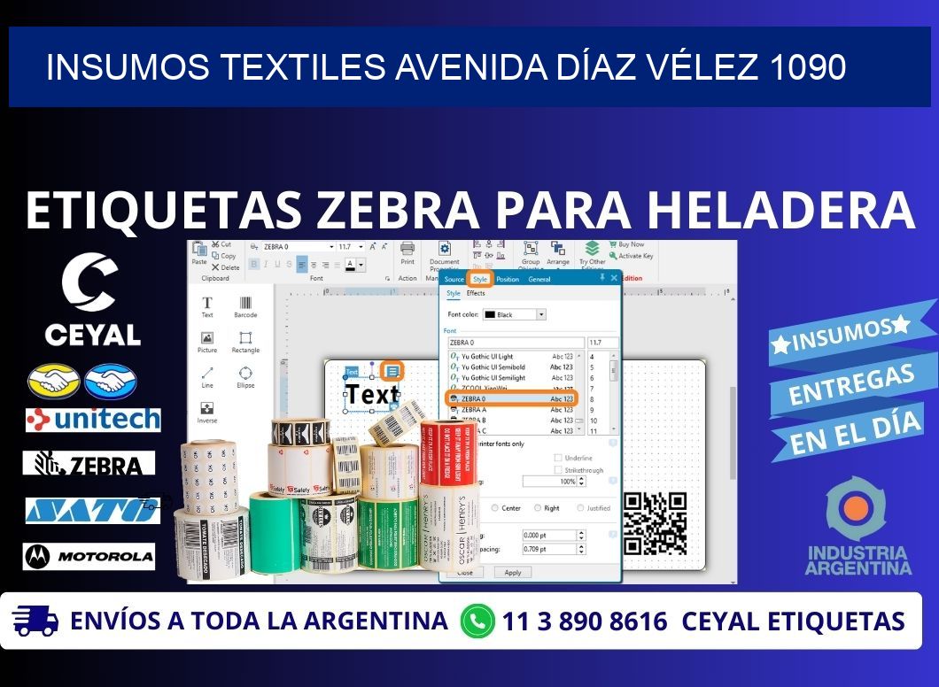 INSUMOS TEXTILES AVENIDA DÍAZ VÉLEZ 1090