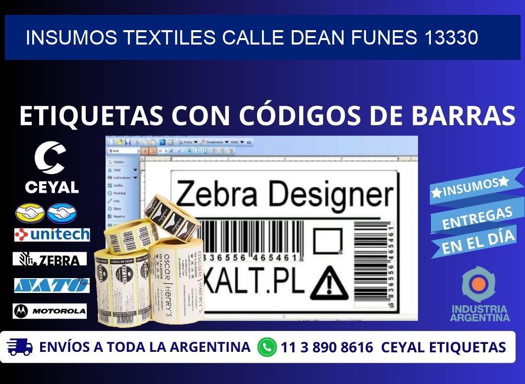 INSUMOS TEXTILES CALLE DEAN FUNES 13330