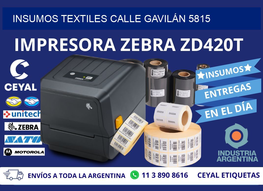 INSUMOS TEXTILES CALLE GAVILÁN 5815