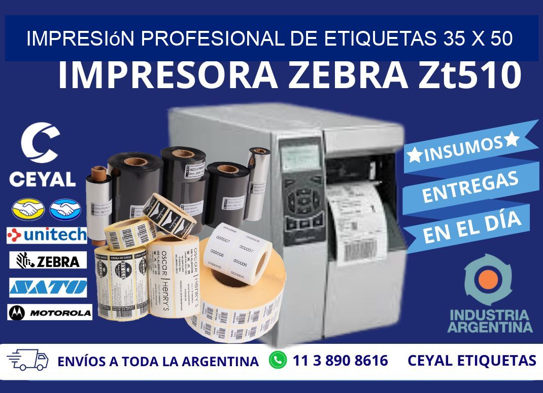 Impresión Profesional de Etiquetas 35 x 50