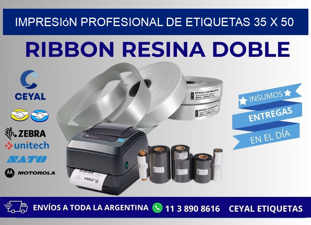Impresión Profesional de Etiquetas 35 x 50
