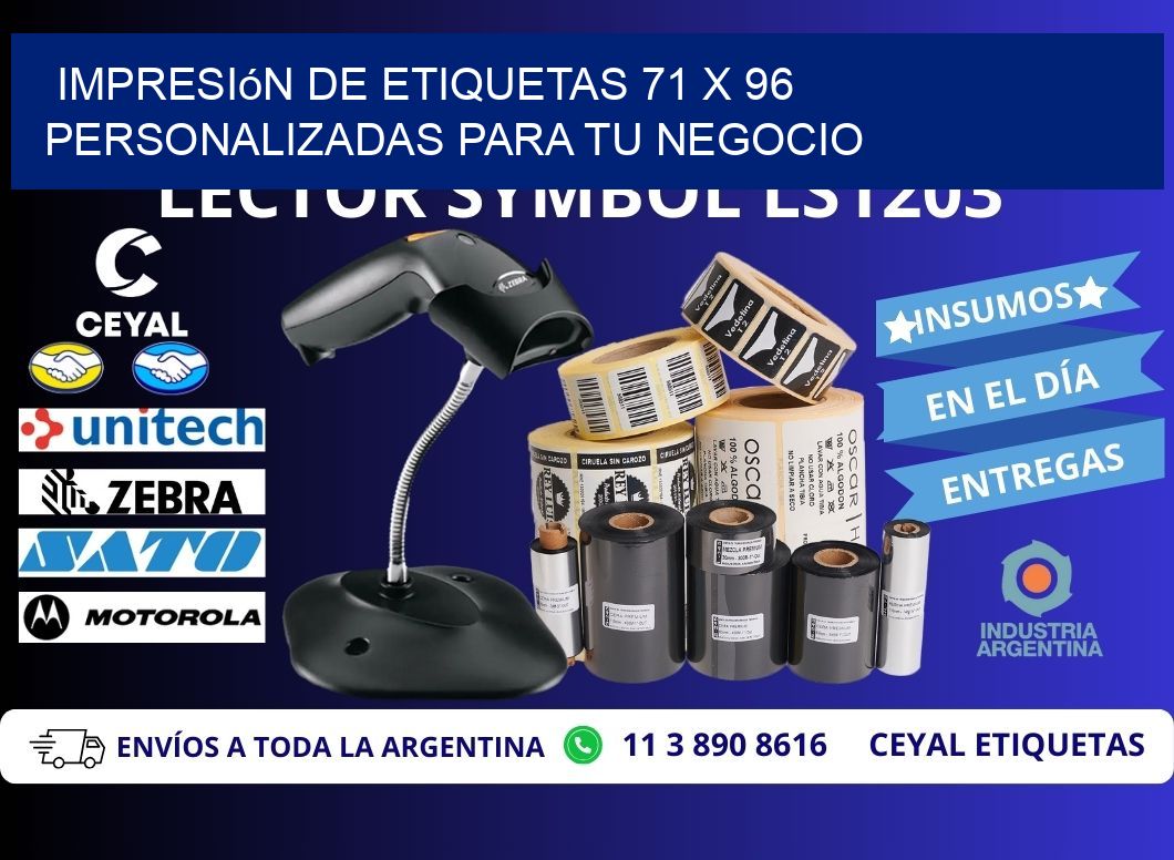 Impresión de Etiquetas 71 x 96 Personalizadas para tu Negocio