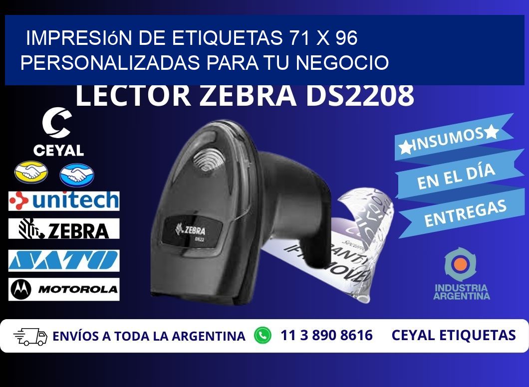Impresión de Etiquetas 71 x 96 Personalizadas para tu Negocio