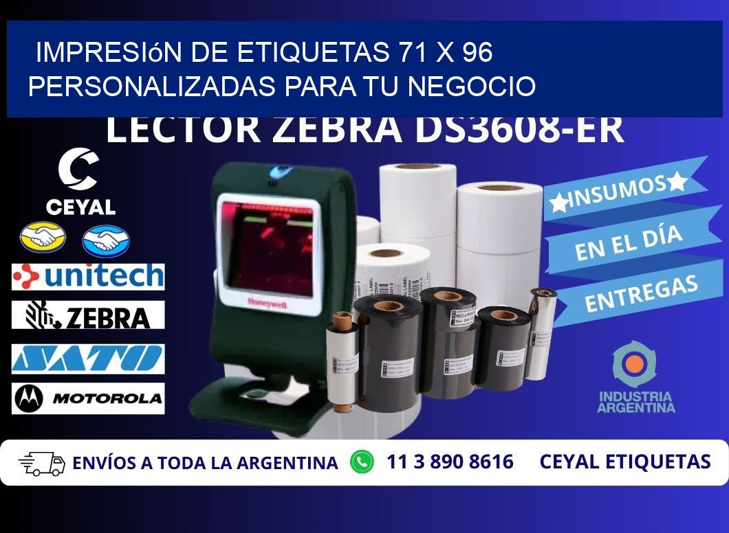 Impresión de Etiquetas 71 x 96 Personalizadas para tu Negocio