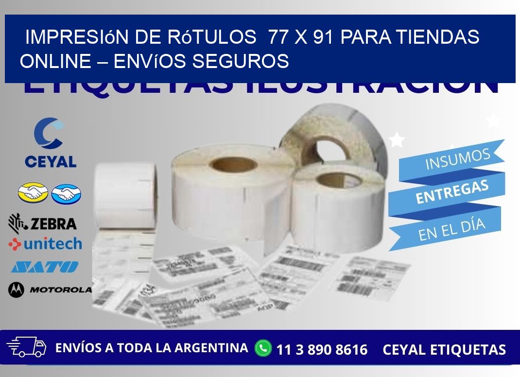 Impresión de Rótulos 77 x 91 para Tiendas Online – Envíos Seguros