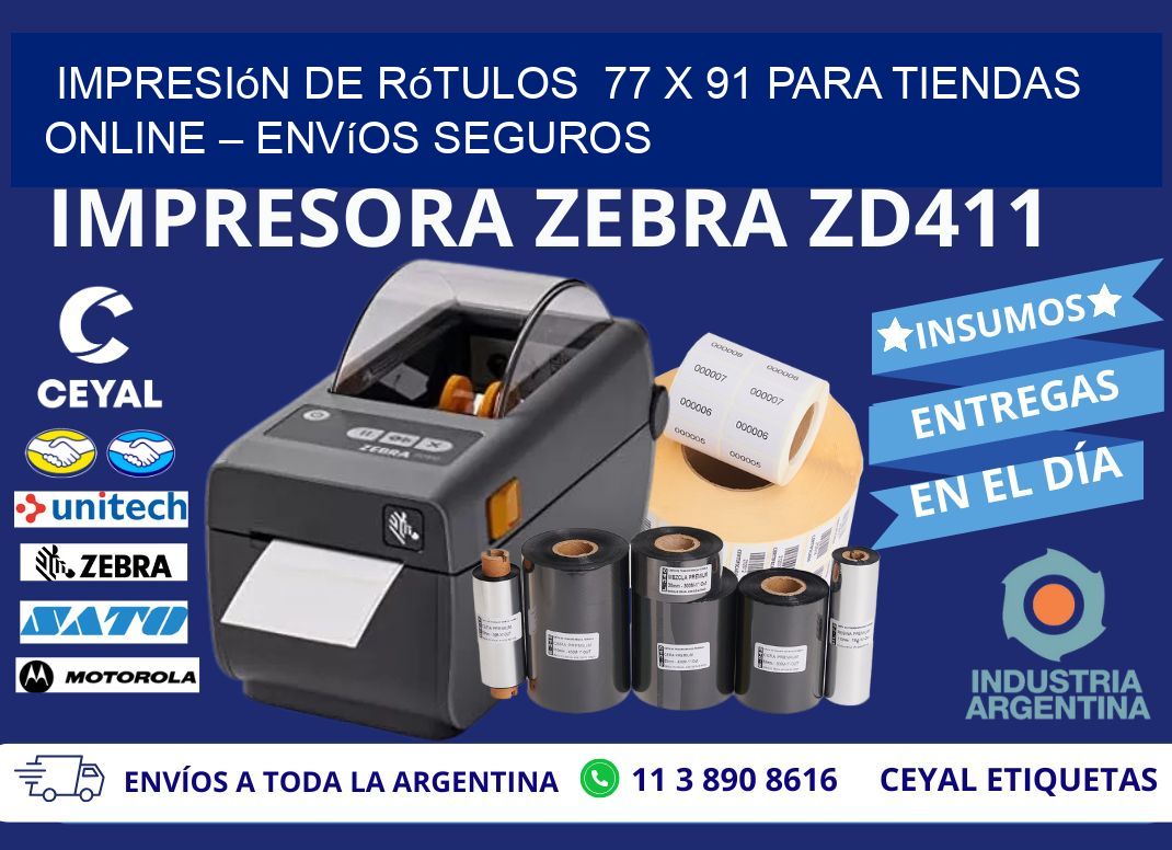 Impresión de Rótulos  77 x 91 para Tiendas Online – Envíos Seguros