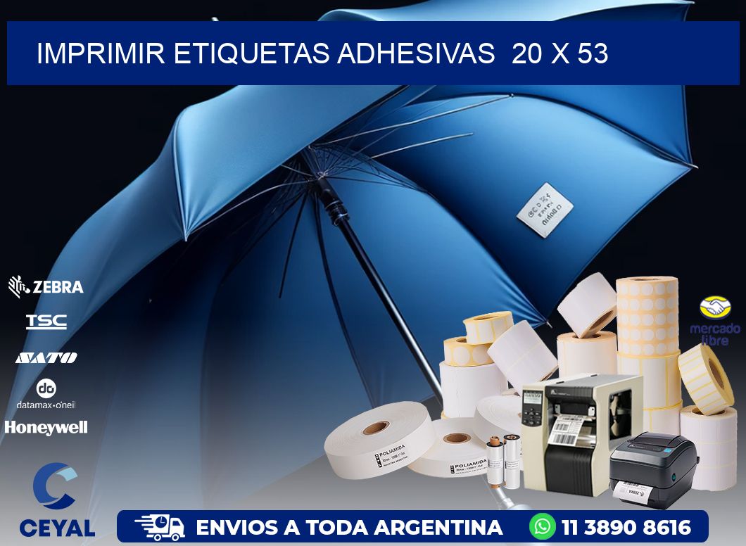 Imprimir Etiquetas adhesivas 20 x 53