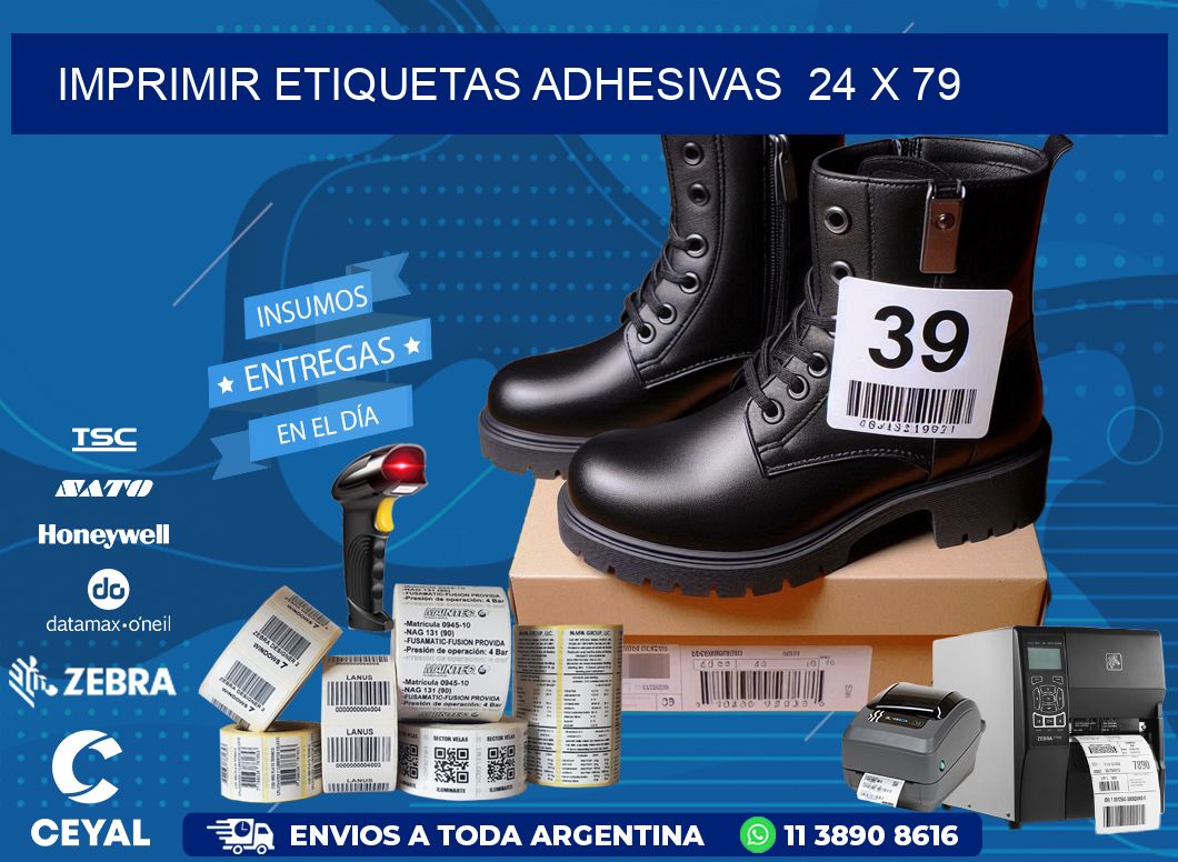 Imprimir Etiquetas adhesivas 24 x 79