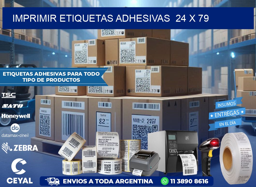 Imprimir Etiquetas adhesivas 24 x 79