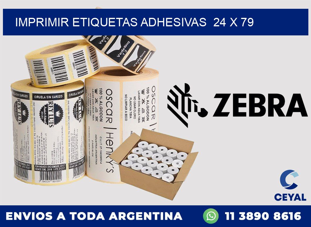 Imprimir Etiquetas adhesivas 24 x 79