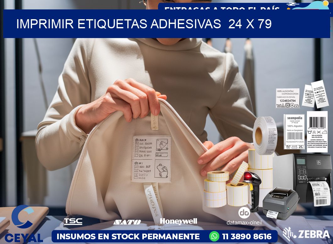 Imprimir Etiquetas adhesivas  24 x 79