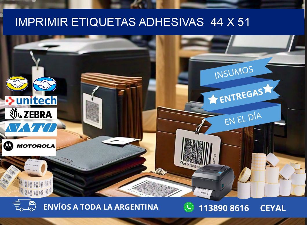 Imprimir Etiquetas adhesivas 44 x 51