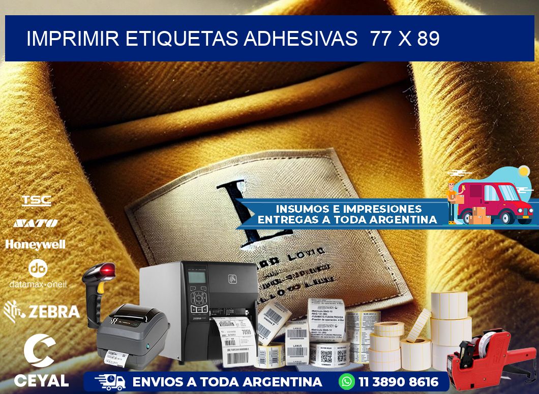 Imprimir Etiquetas adhesivas 77 x 89