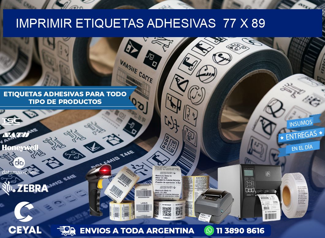 Imprimir Etiquetas adhesivas 77 x 89