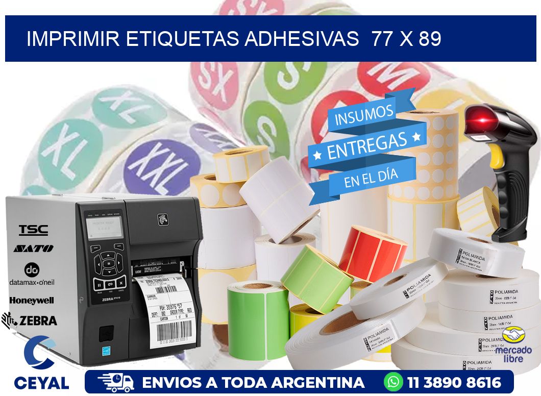 Imprimir Etiquetas adhesivas 77 x 89