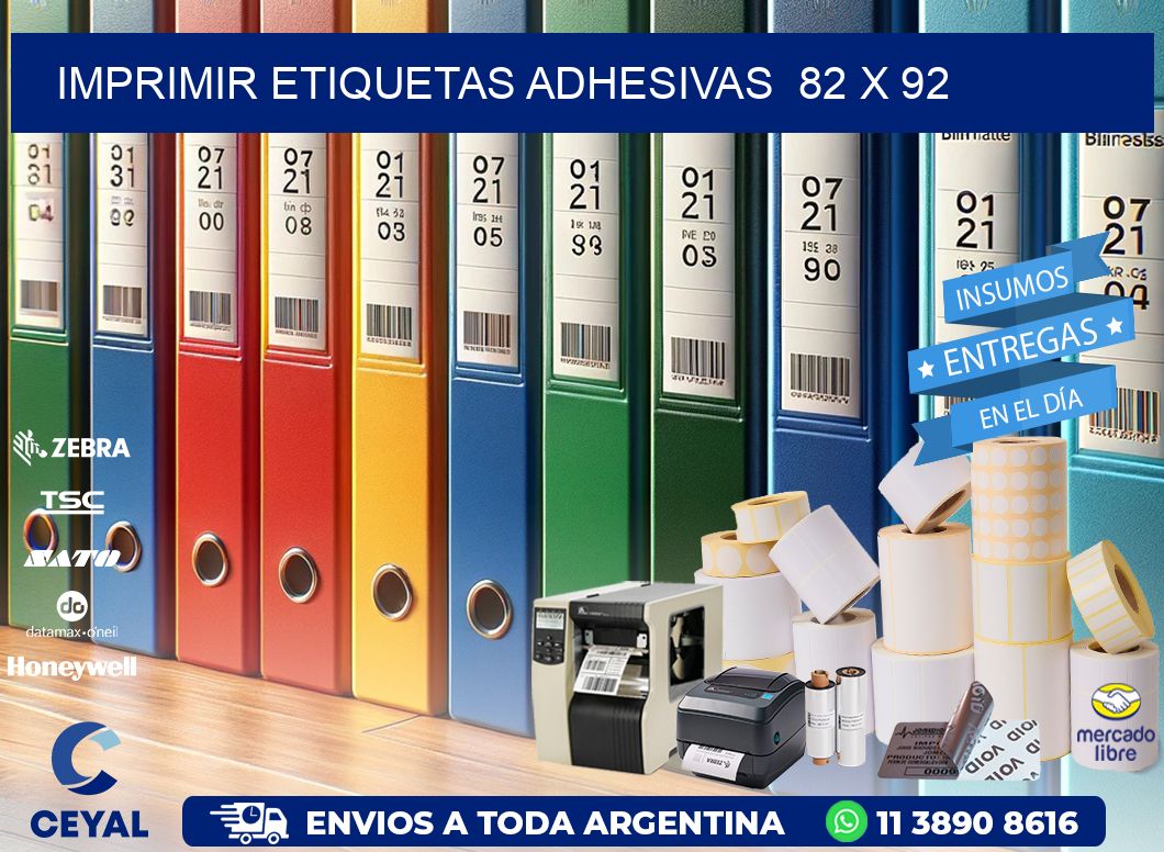 Imprimir Etiquetas adhesivas 82 x 92