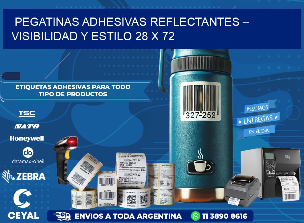 Pegatinas Adhesivas Reflectantes – Visibilidad y Estilo 28 x 72