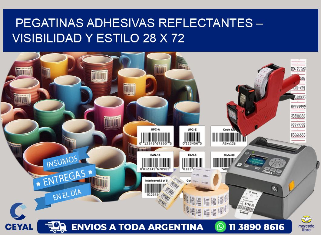 Pegatinas Adhesivas Reflectantes – Visibilidad y Estilo 28 x 72