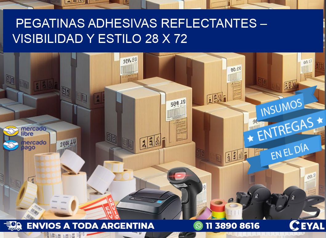 Pegatinas Adhesivas Reflectantes – Visibilidad y Estilo 28 x 72
