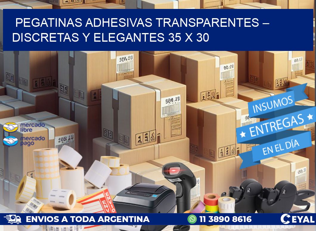 Pegatinas Adhesivas Transparentes – Discretas y Elegantes 35 x 30