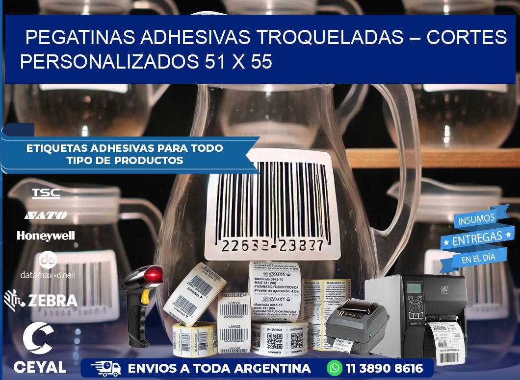 Pegatinas Adhesivas Troqueladas – Cortes Personalizados 51 x 55