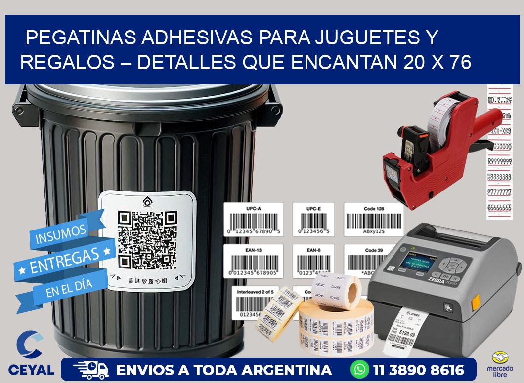 Pegatinas Adhesivas para Juguetes y Regalos – Detalles que Encantan 20 x 76