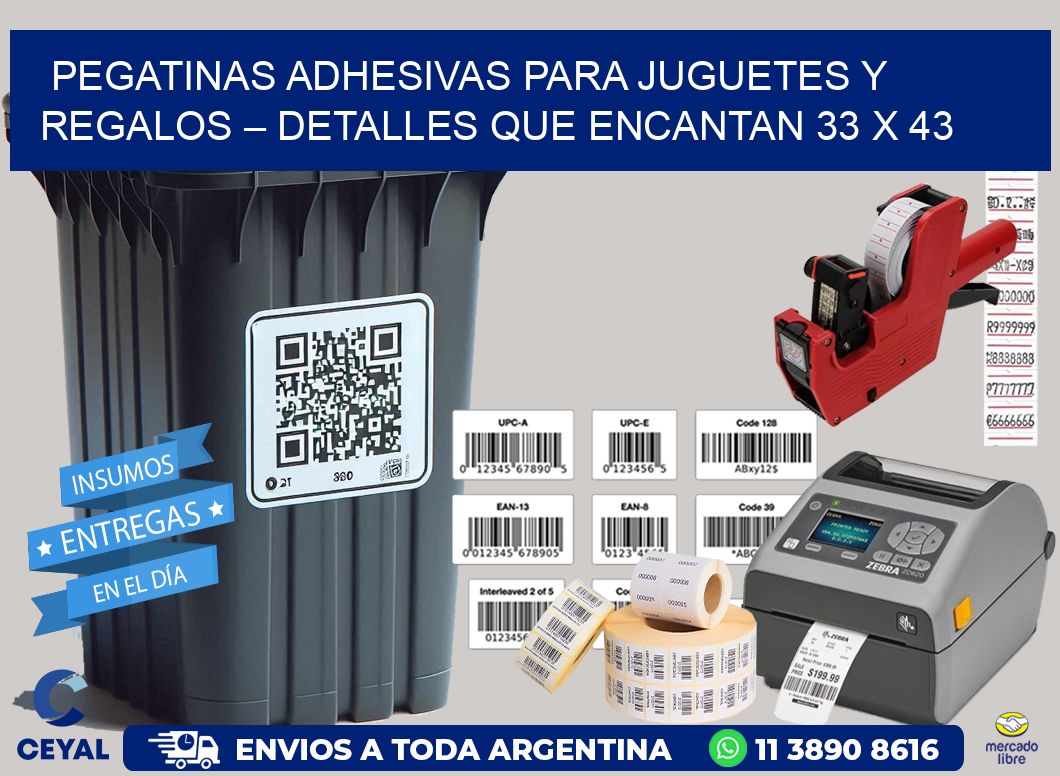 Pegatinas Adhesivas para Juguetes y Regalos – Detalles que Encantan 33 x 43