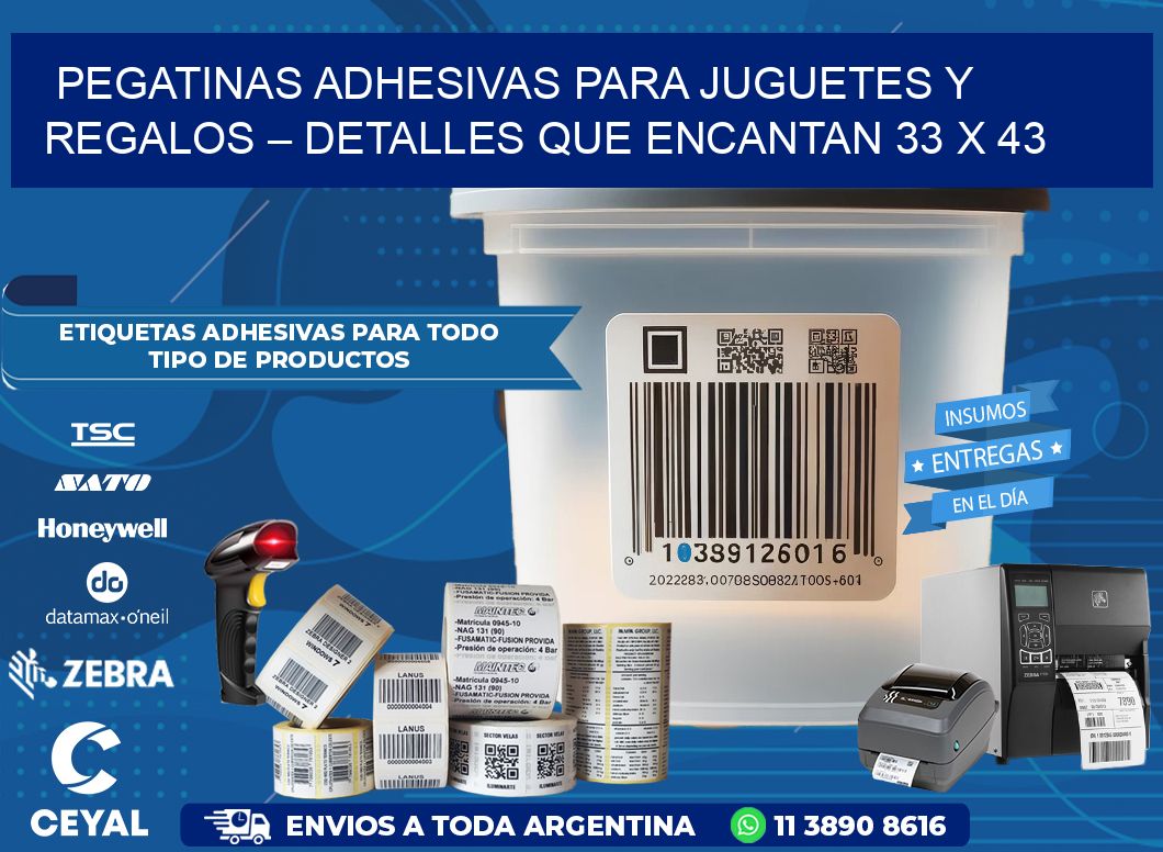 Pegatinas Adhesivas para Juguetes y Regalos – Detalles que Encantan 33 x 43