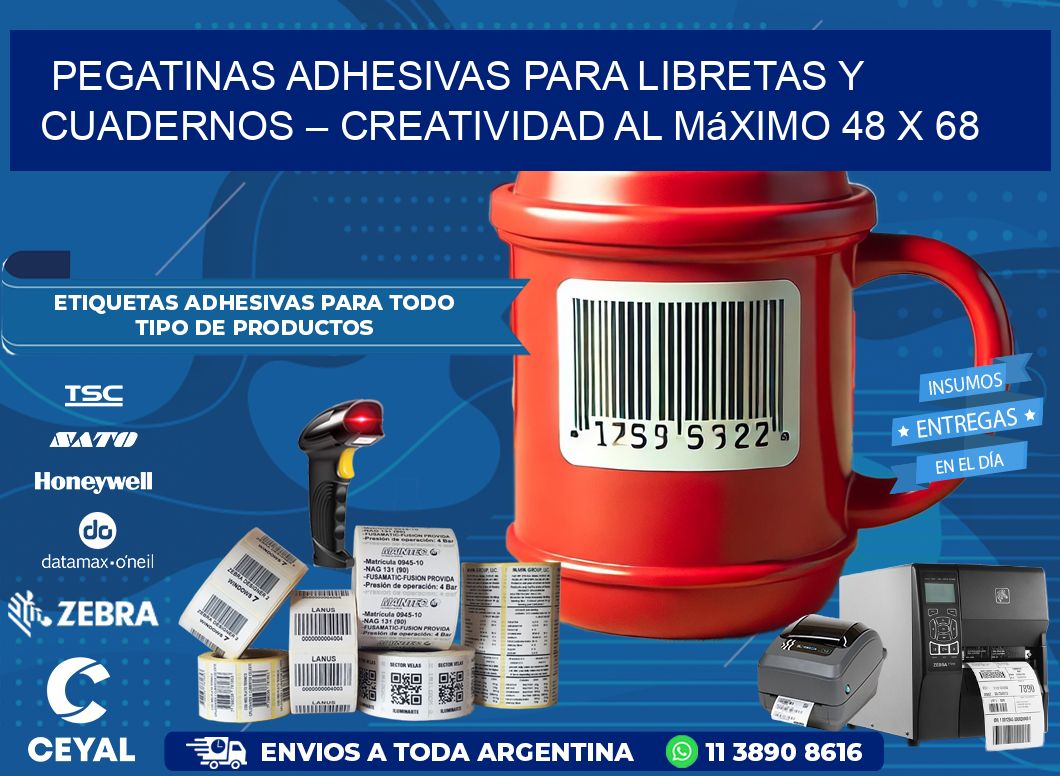 Pegatinas Adhesivas para Libretas y Cuadernos – Creatividad al Máximo 48 x 68