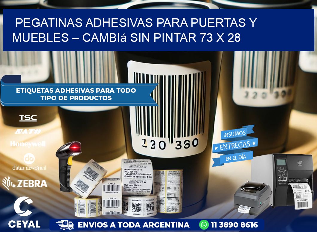 Pegatinas Adhesivas para Puertas y Muebles – Cambiá sin Pintar 73 x 28