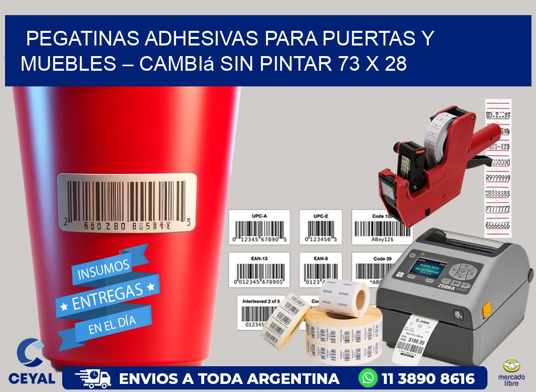 Pegatinas Adhesivas para Puertas y Muebles – Cambiá sin Pintar 73 x 28