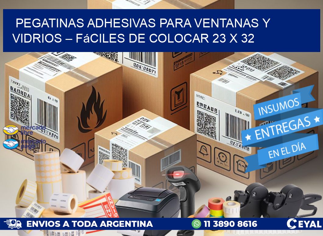 Pegatinas Adhesivas para Ventanas y Vidrios – Fáciles de Colocar 23 x 32