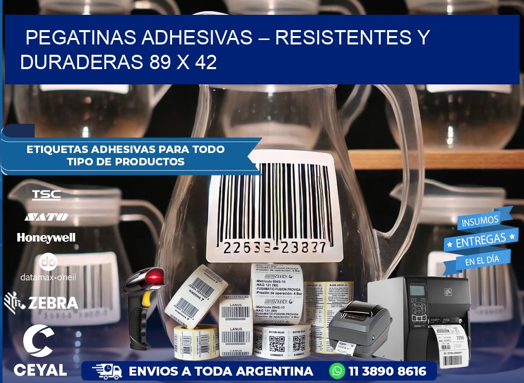 Pegatinas Adhesivas – Resistentes y Duraderas 89 x 42