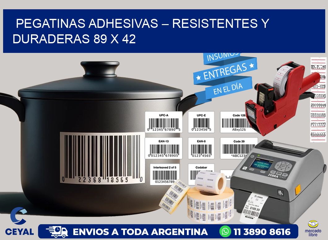 Pegatinas Adhesivas – Resistentes y Duraderas 89 x 42