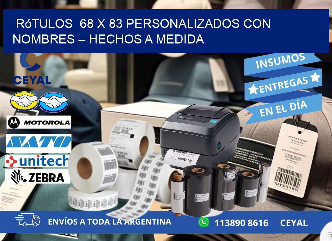 Rótulos 68 x 83 Personalizados con Nombres – Hechos a Medida