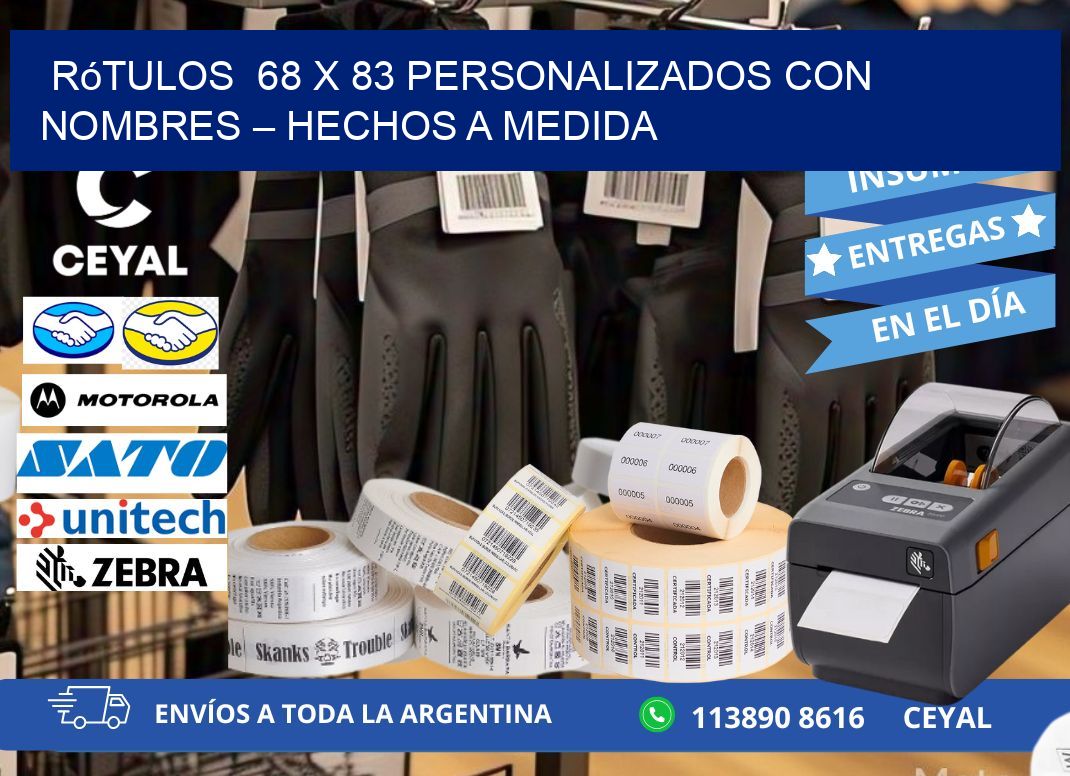 Rótulos 68 x 83 Personalizados con Nombres – Hechos a Medida