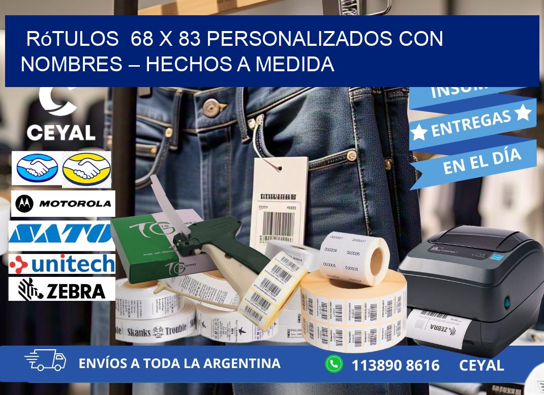 Rótulos 68 x 83 Personalizados con Nombres – Hechos a Medida