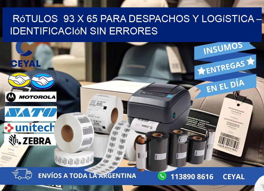 Rótulos 93 x 65 para Despachos y Logística – Identificación sin Errores