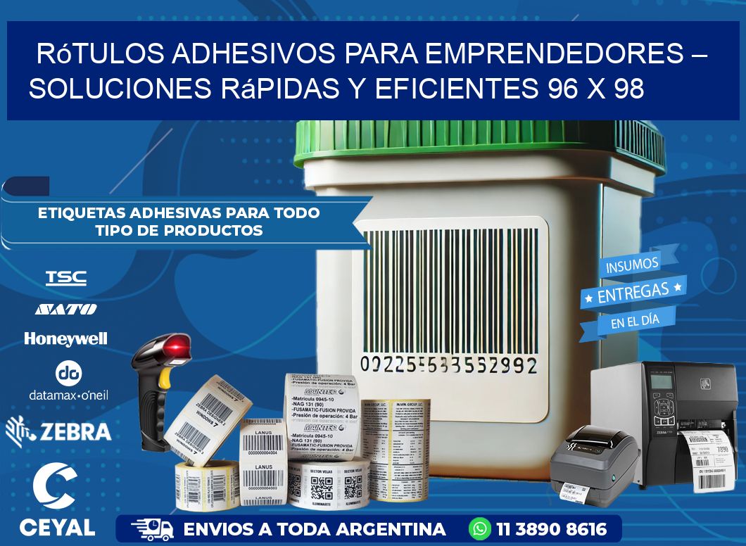 Rótulos Adhesivos para Emprendedores – Soluciones Rápidas y Eficientes 96 x 98