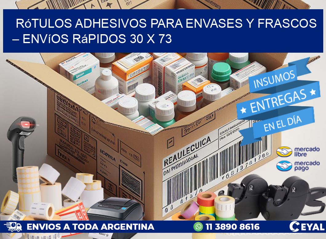 Rótulos Adhesivos para Envases y Frascos – Envíos Rápidos 30 x 73
