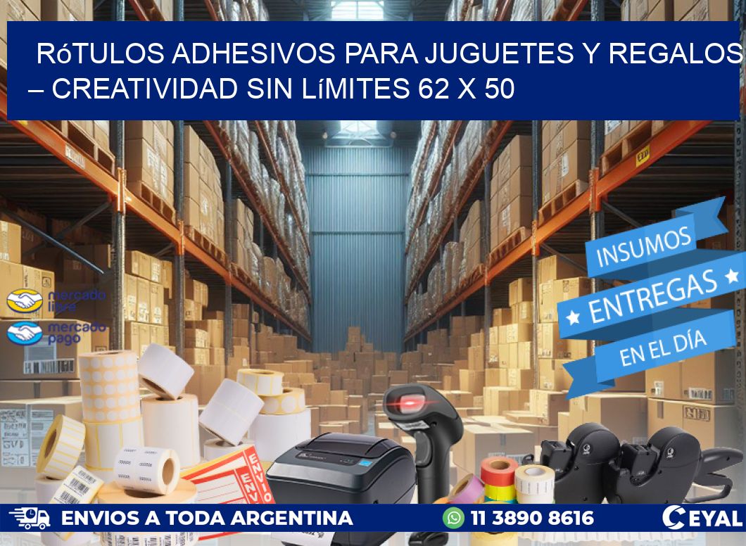 Rótulos Adhesivos para Juguetes y Regalos – Creatividad Sin Límites 62 x 50